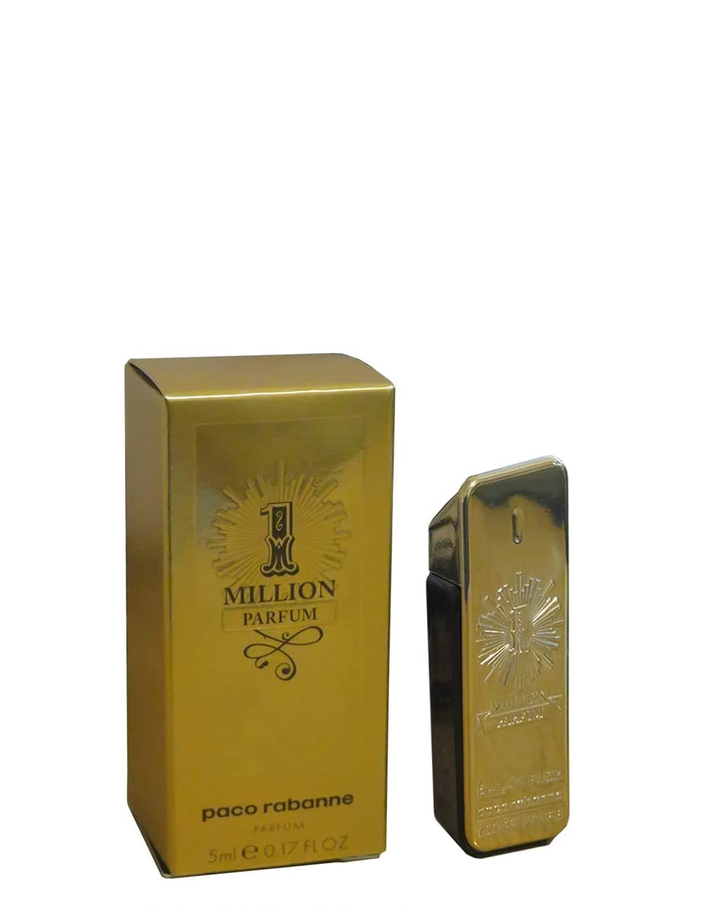 Back view of Paco Rabanne 1 Million Mini Splash showing portability.