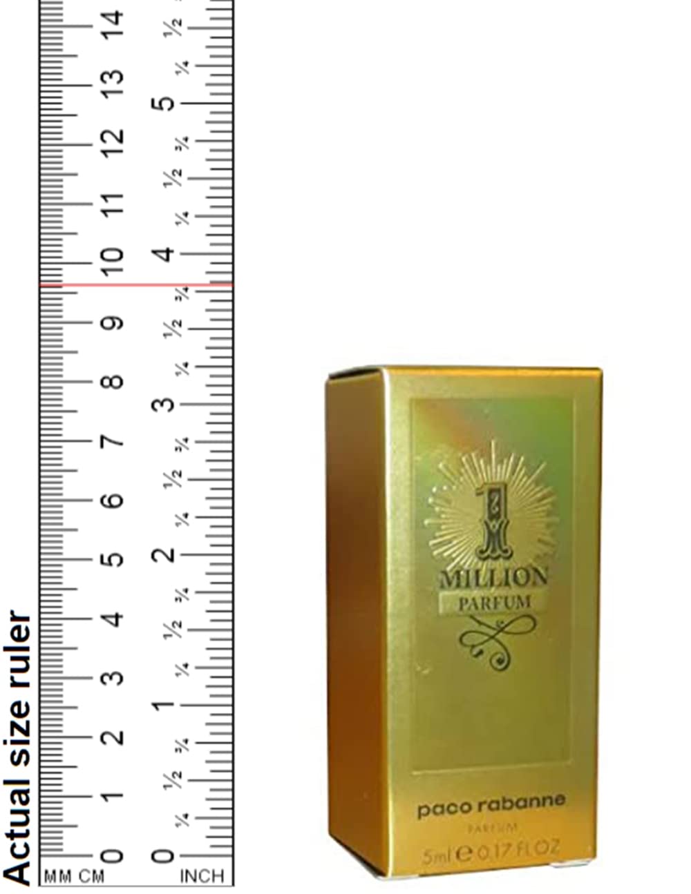 Front view of Paco Rabanne 1 Million Mini Splash highlighting compact design.