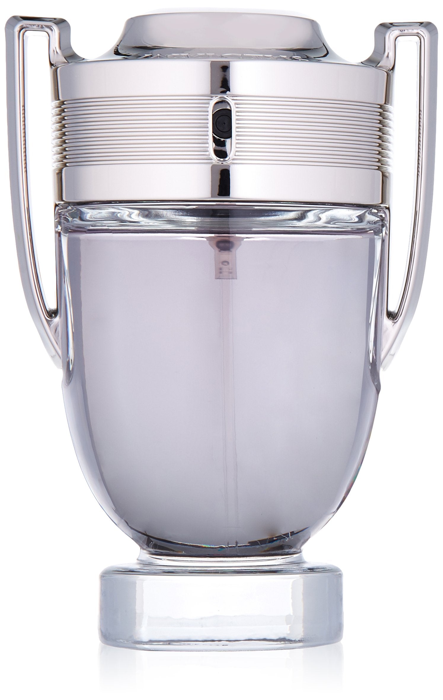 Paco Rabanne Invictus bottle front view highlighting bold design for confident everyday wear.