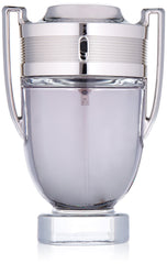 Paco Rabanne Invictus bottle front view highlighting bold design for confident everyday wear.