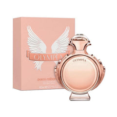 Paco Rabanne Olympéa bottle close-up highlighting the salty-vanilla aroma for evening wear.