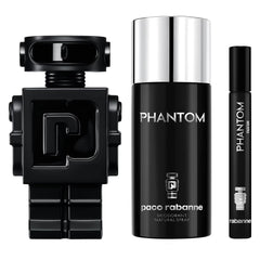 Paco Rabanne Phantom parfum bottle in a sleek design for daily, long-lasting scent.