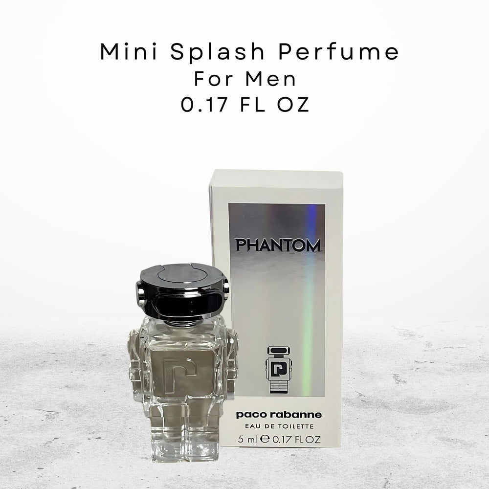 Paco Rabanne Phantom mini EDT cap close-up, highlighting travel-size design.
