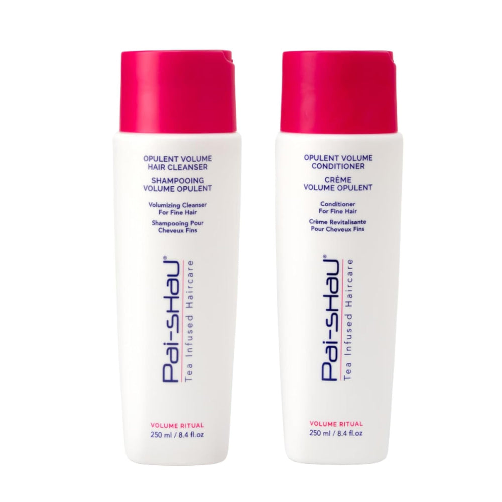 Pai-Shau Opulent Volume cleanser bottle front for added fullness in fine hair