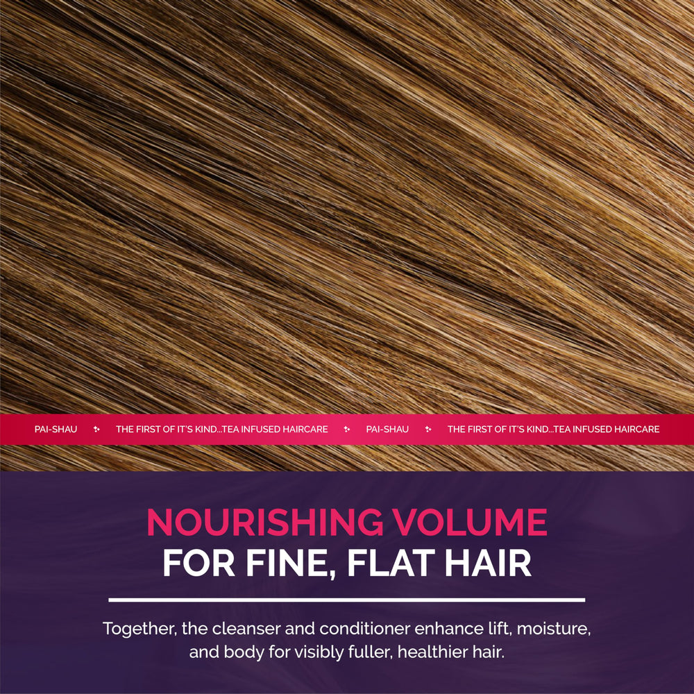 Pai-Shau Opulent Volume cleanser tea infused scent enhances cleansing ritual