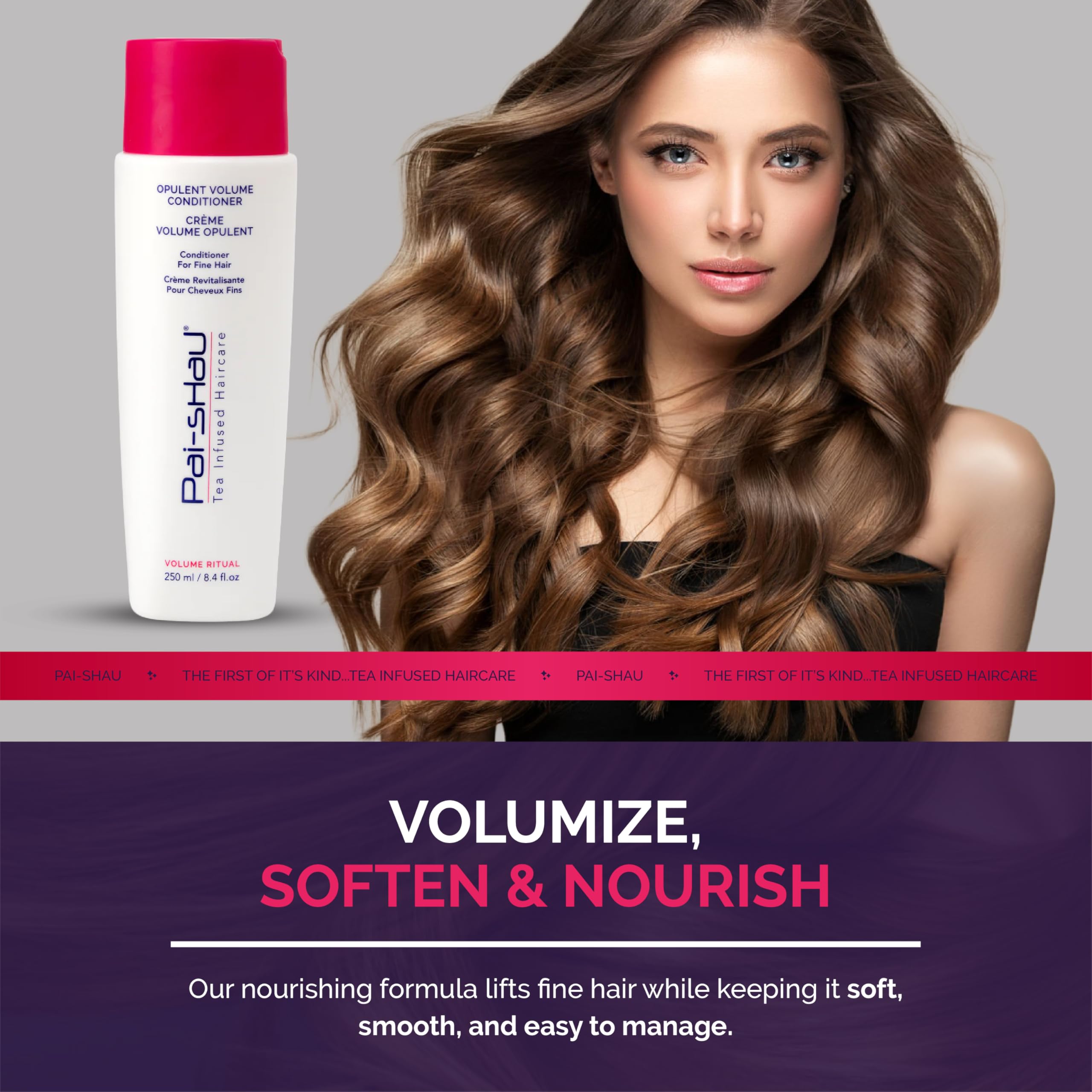 Pai-Shau Opulent Volume conditioner texture swatch demonstrates lightweight hydration
