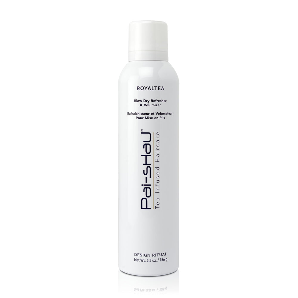 Pai-Shau RoyalTEA dry shampoo bottle spray refreshing between washes with volume