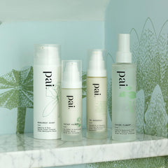 Pai Skincare Century Flower label detail showing vegan, organic formula