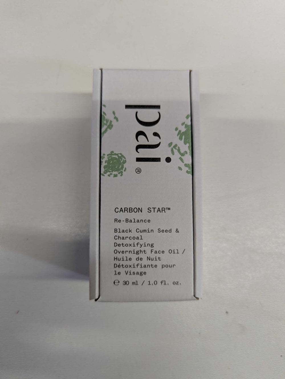 PAI Carbon Star Detox Oil packaging hints at gentle clarifying action.