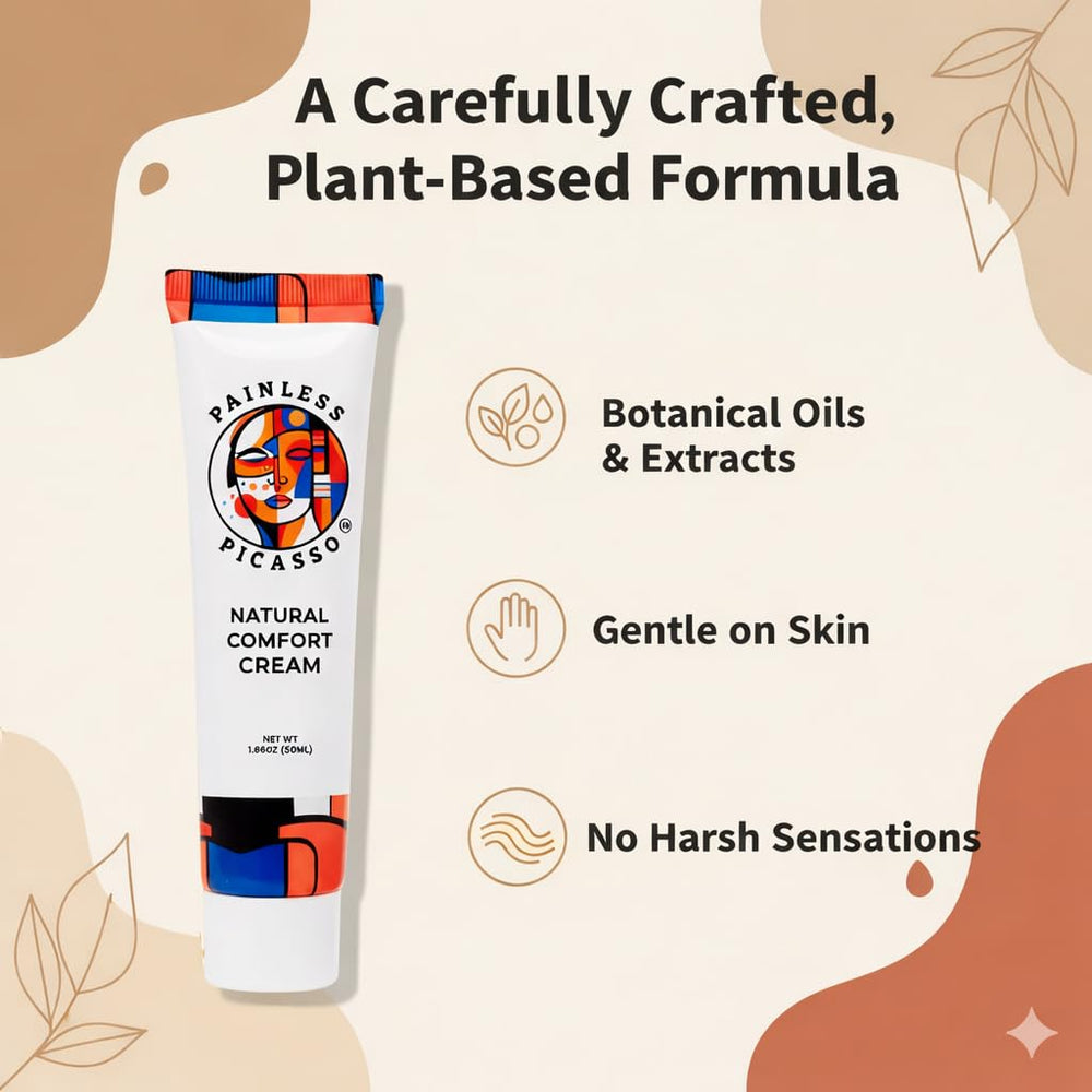 Texture soyeuse de la Crème prép Painless Picasso sur peau propre