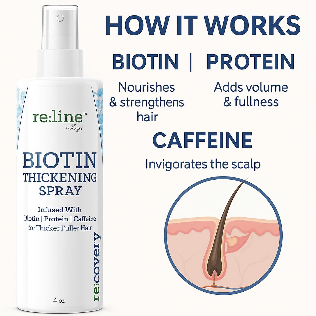 Paisle Botanics Biotin Spray on damp hair adds fuller texture