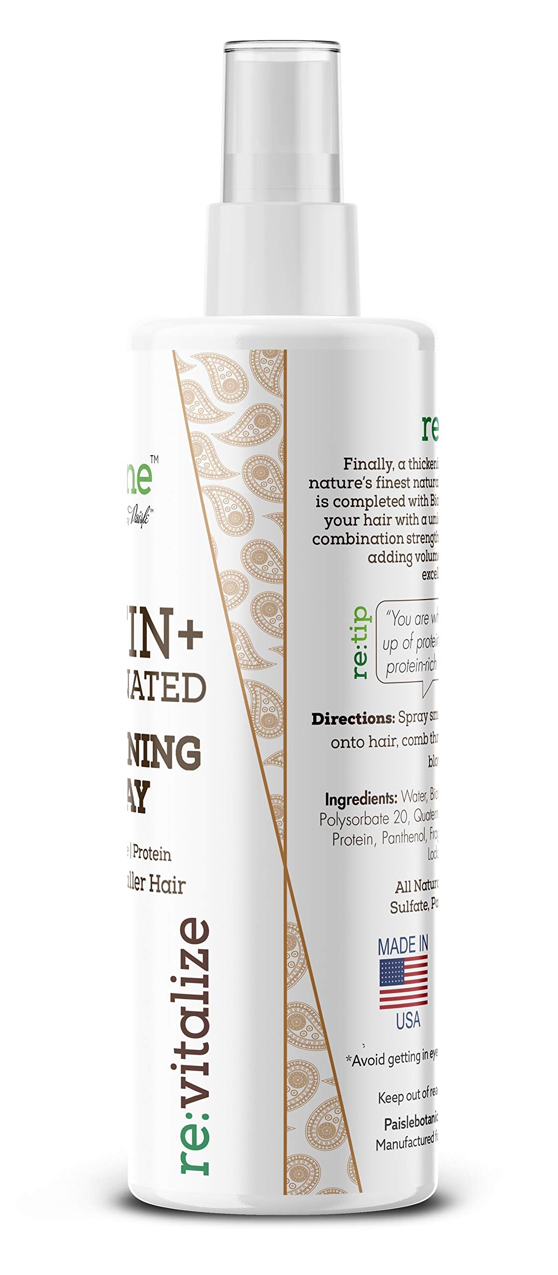 Paisle Botanics Biotin Hair Thickening Spray leaves hair soft and textured