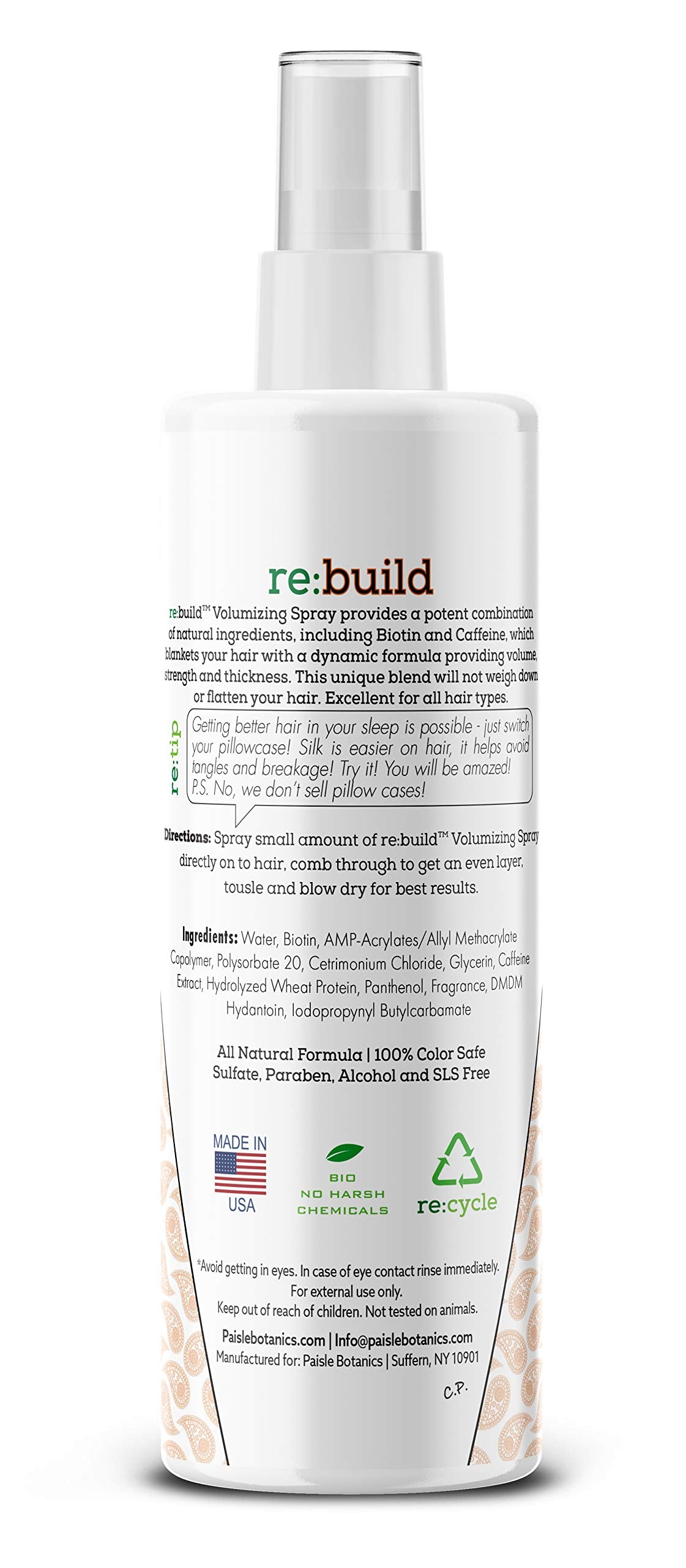 Hair finish appears soft and full after using the spray.