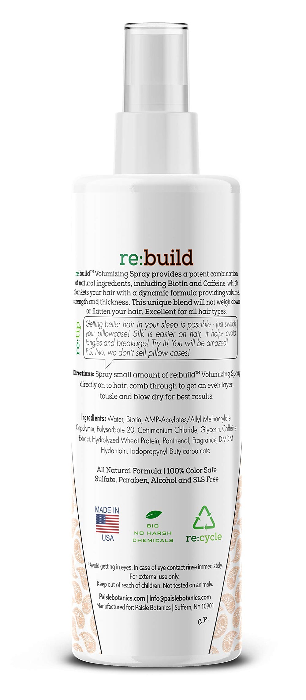 Hair finish appears soft and full after using the spray.