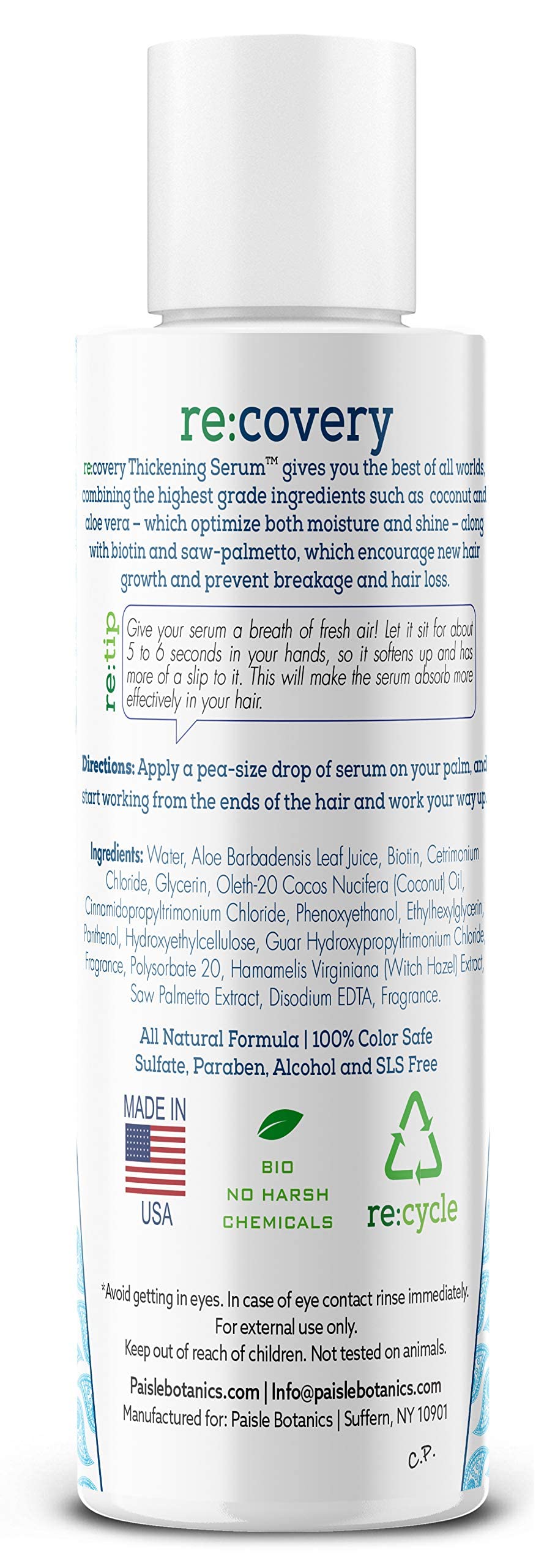 Paisle Botanics cruelty-free packaging emphasizing safety and ethical testing.