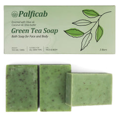 PALFICAB Green Tea Soap bars foaming action for smooth, hydrated skin