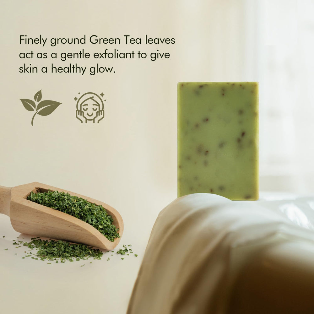 PALFICAB Green Tea Soap lather bubbles ready for everyday facial and body cleansing.