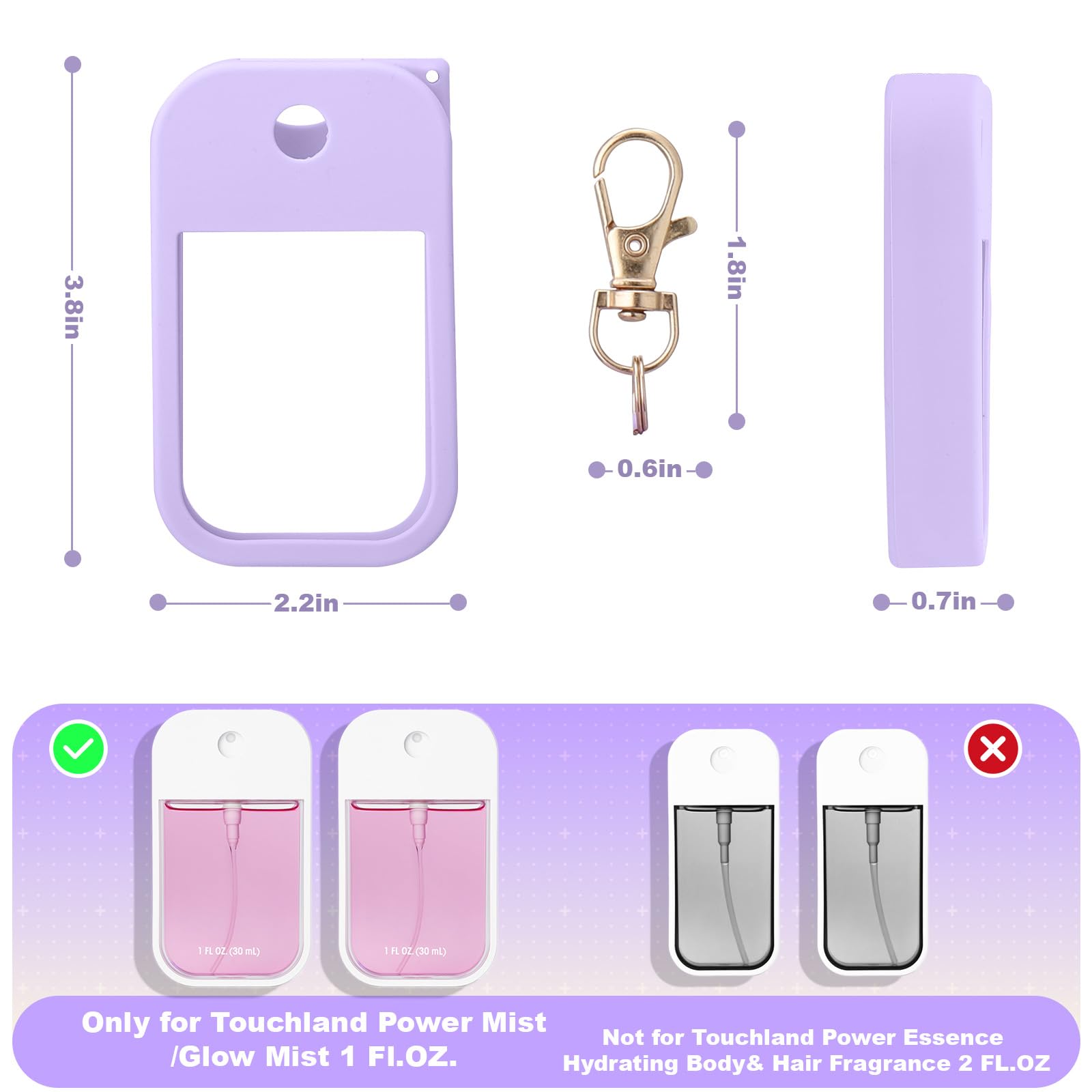 Palksky white sleek case keeps 1 oz bottle upright and spill-free.