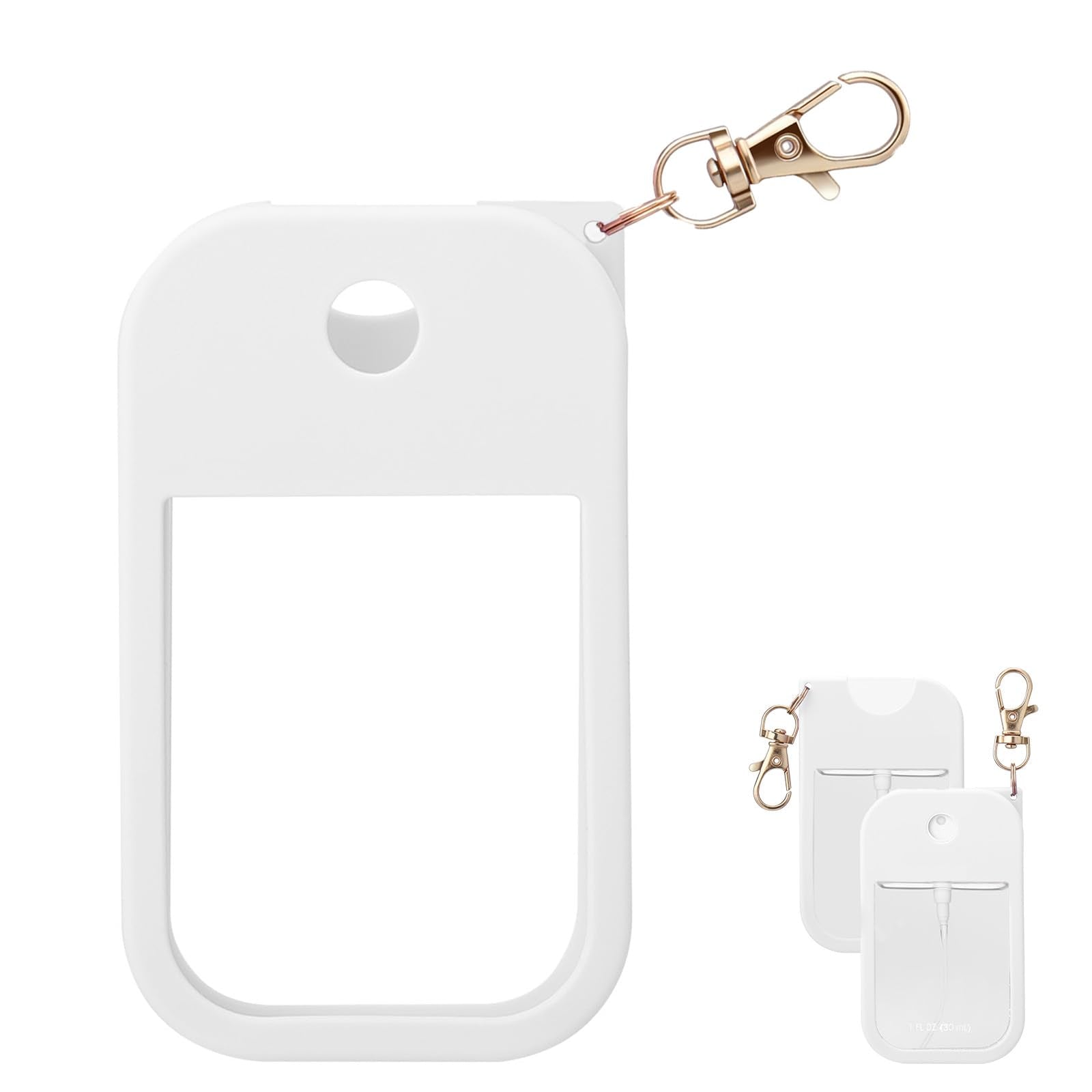 Palksky Touchland case with keychain in white keeps Power Mist within reach