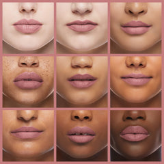 Palladio Herbal Lipstick on lips in pinky shade with soft shine