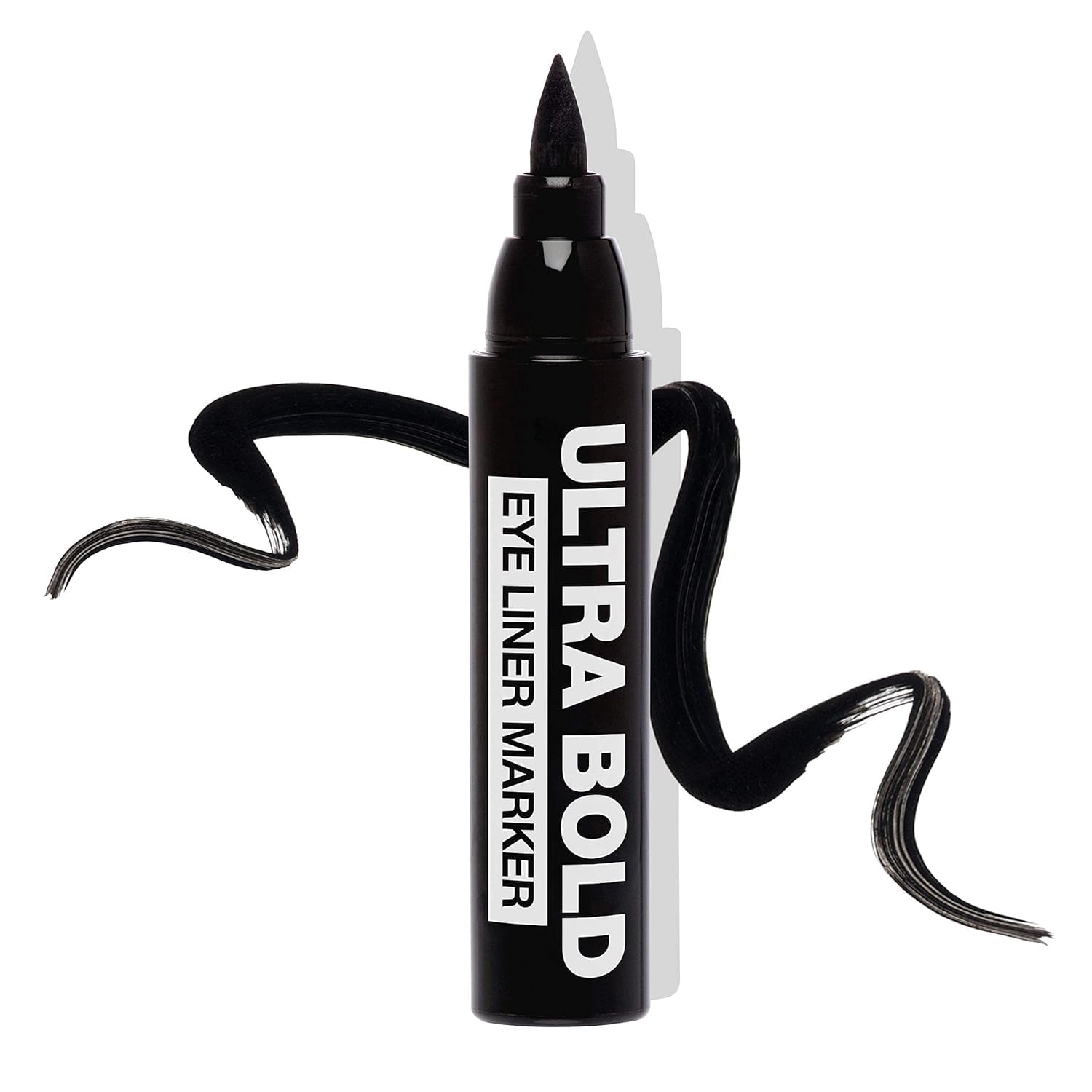 Palladio Ultra Bold Eyeliner Marker carbon black cap closeup for precise application.