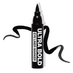 Palladio Ultra Bold Eyeliner Marker carbon black cap closeup for precise application.
