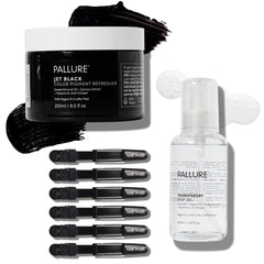Pallure Jet Black Color Pigment Refresher jar for deep, lasting shine.