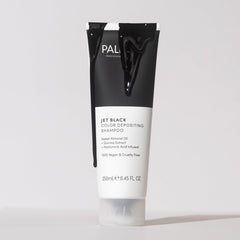 Pallure Jet Black close-up shows creamy lather and smooth texture