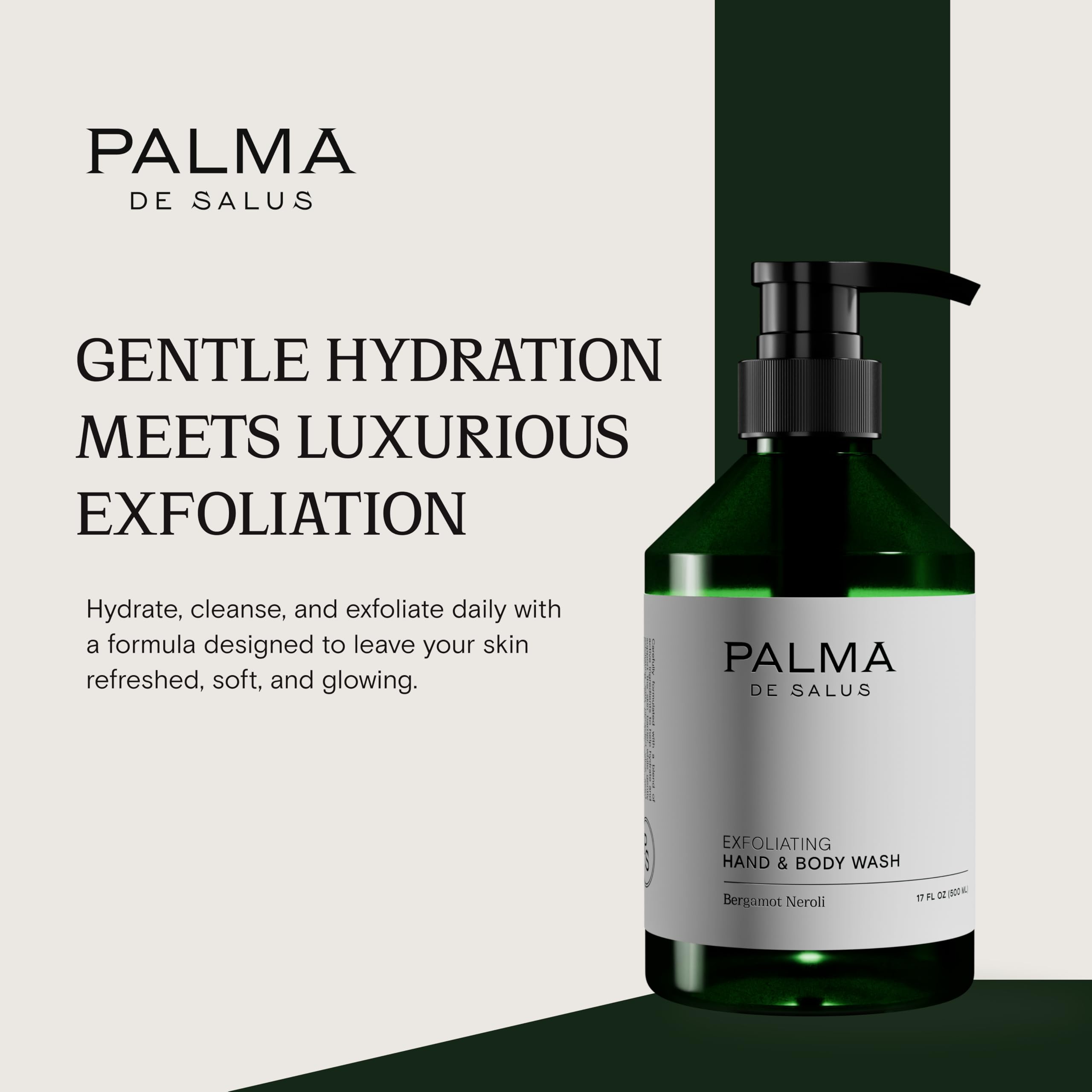 Palma de Salus Exfoliating Wash bergamot neroli scent uplifting mornings.
