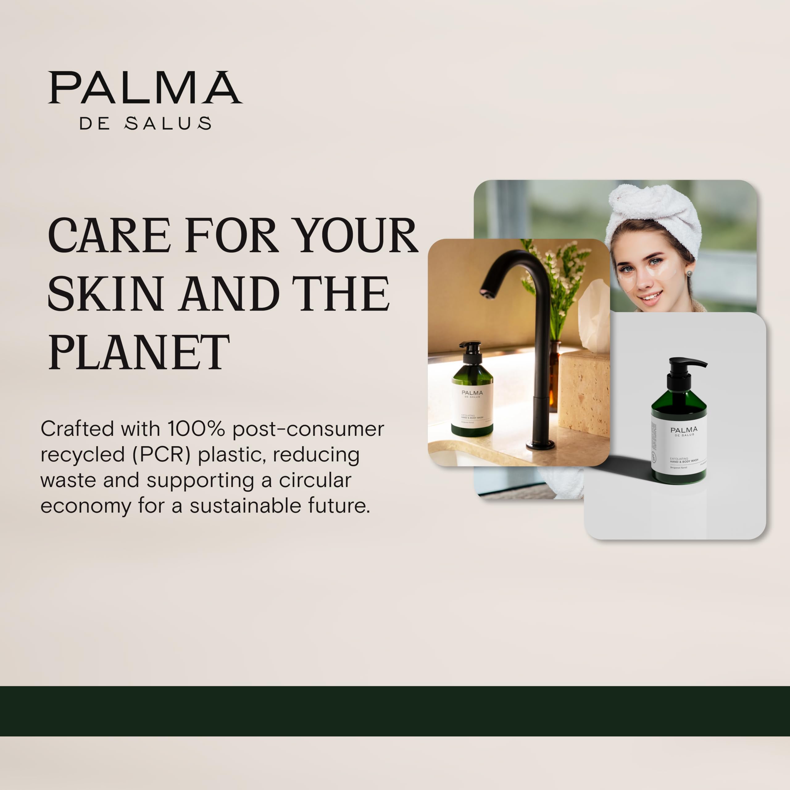 Palma de Salus Exfoliating Wash gel-like texture for gentle cleansing.