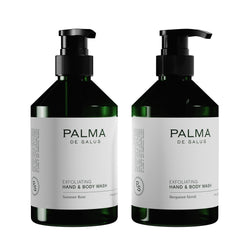 Palma de Salus Exfoliating Wash olive pit powder exfoliates texture.
