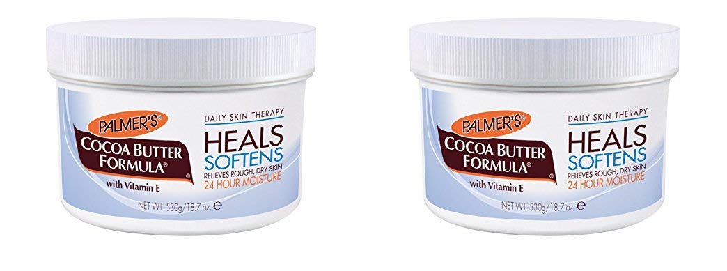 Palmer's Cocoa Butter Formula jar delivers 24-hour moisture for smooth, hydrated skin.