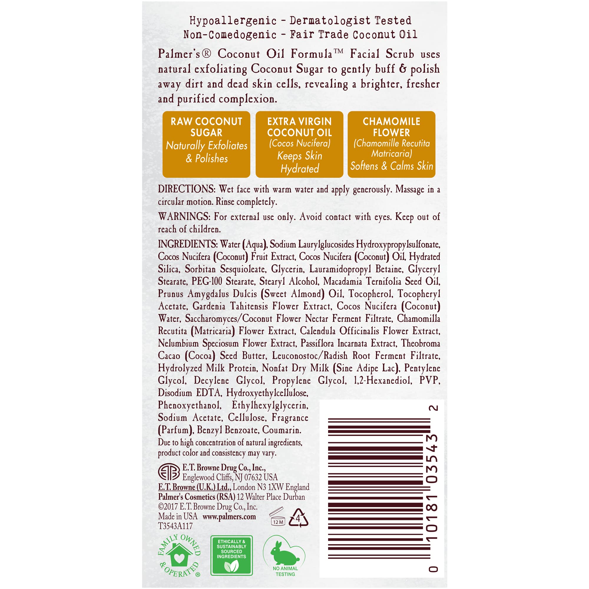 Palmers Coconut Sugar Facial Scrub foaming action during gentle exfoliation