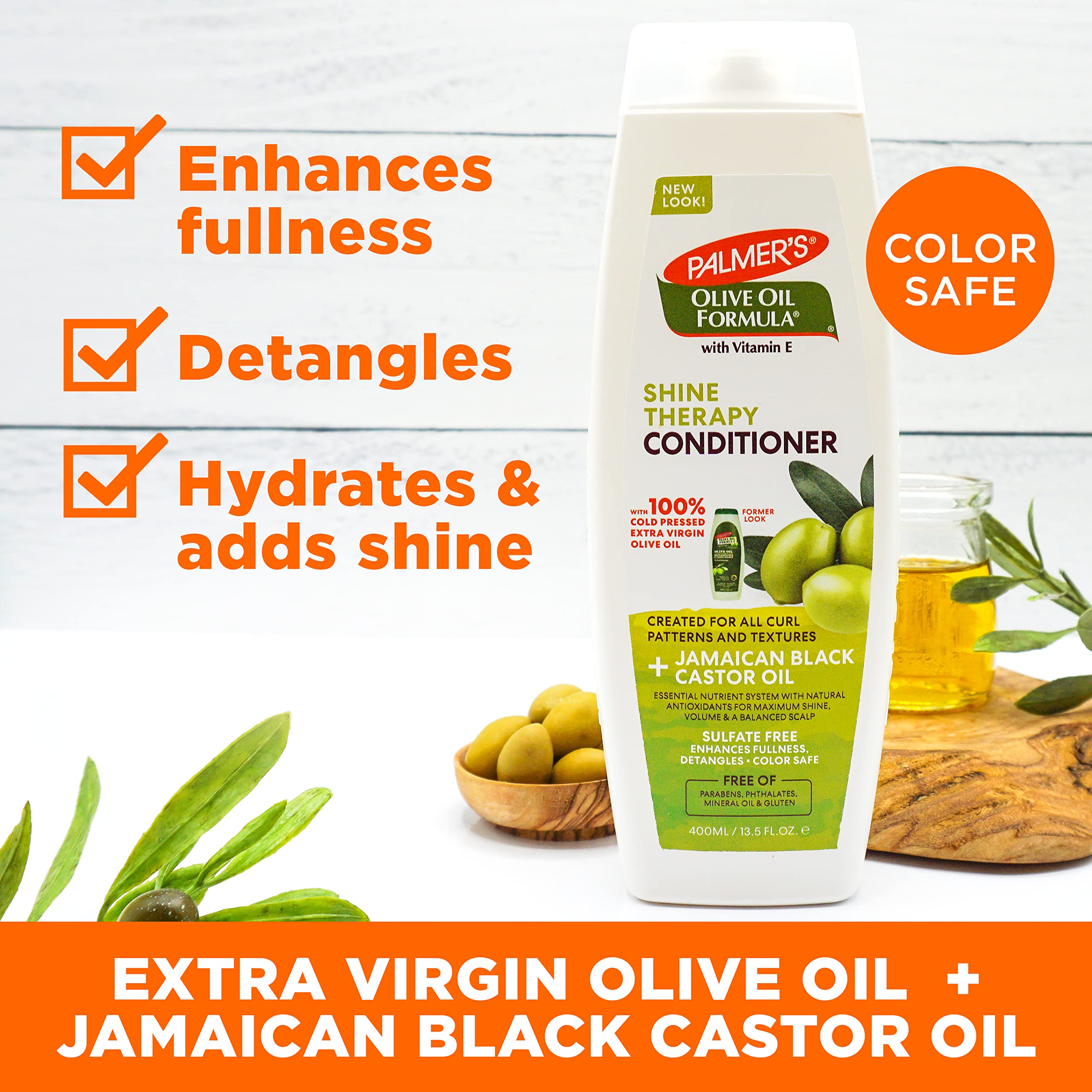 Palmer's conditioner blends soy oil, keratin, and amino acids for moisture