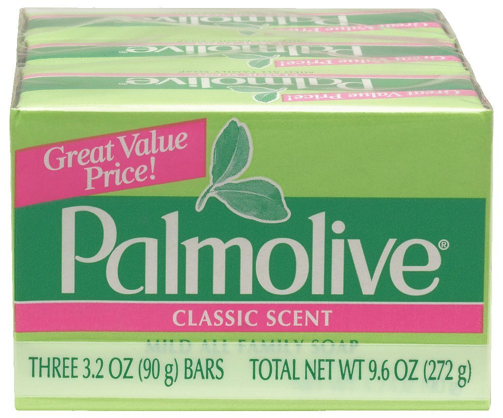 Palmolive bath bar soap trio pack, mild formula for daily family use.