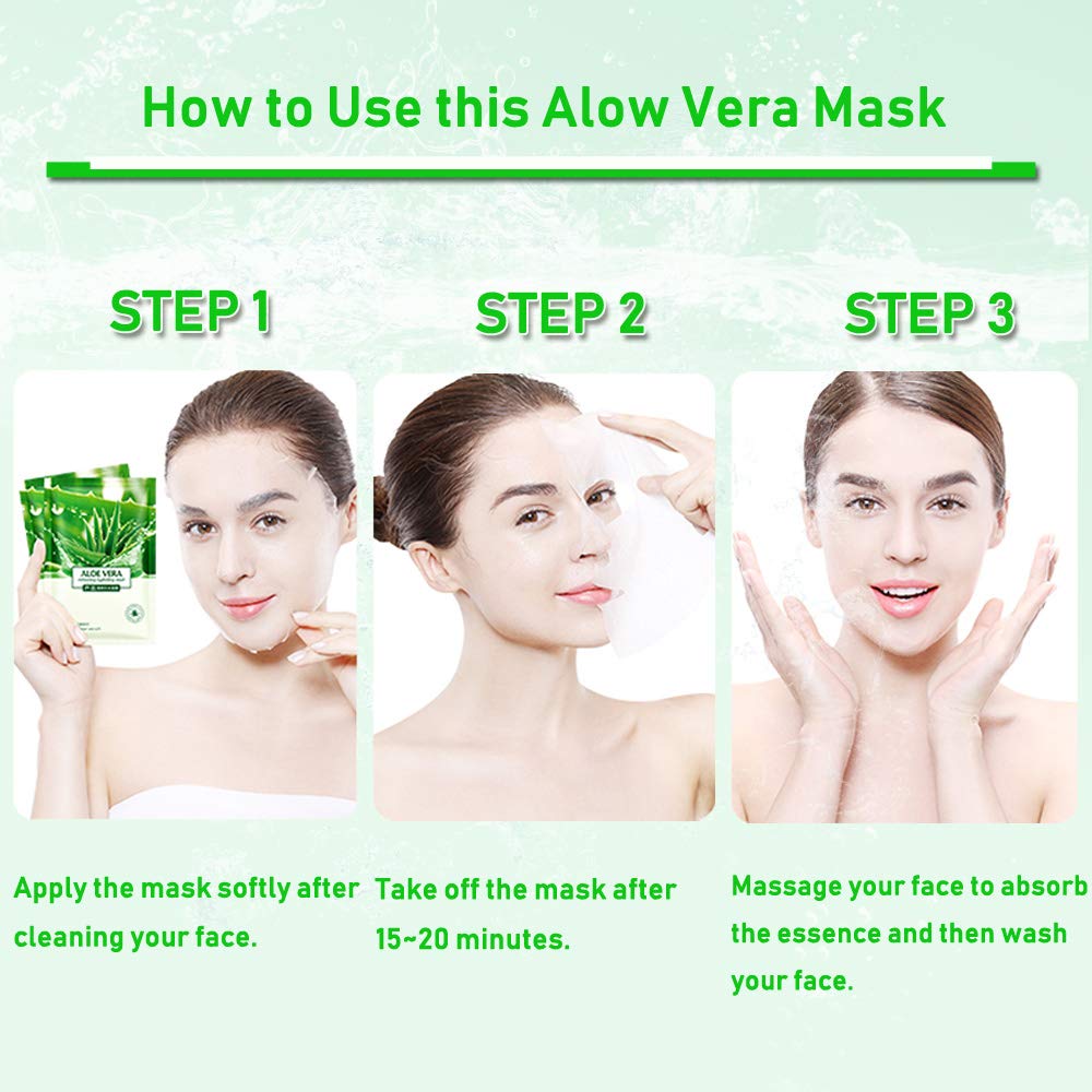 PalNour Aloe essence inside mask promises hydration and revitalizing care.