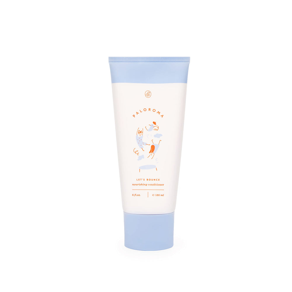 Paloroma Let's Bounce Nourishing Conditioner bottle with pour for gentle detangling in kids.