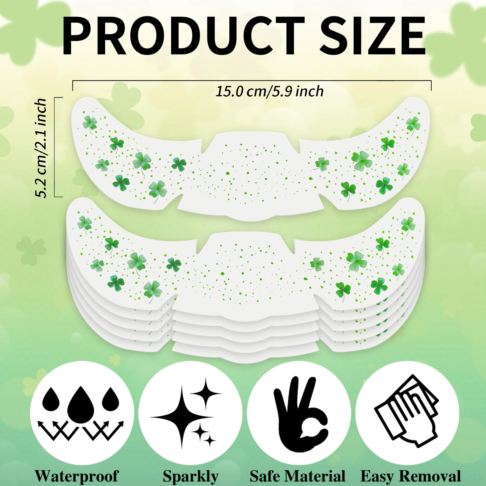 Paminify green glitter freckles tattoo adds lasting sparkle to party outfits.