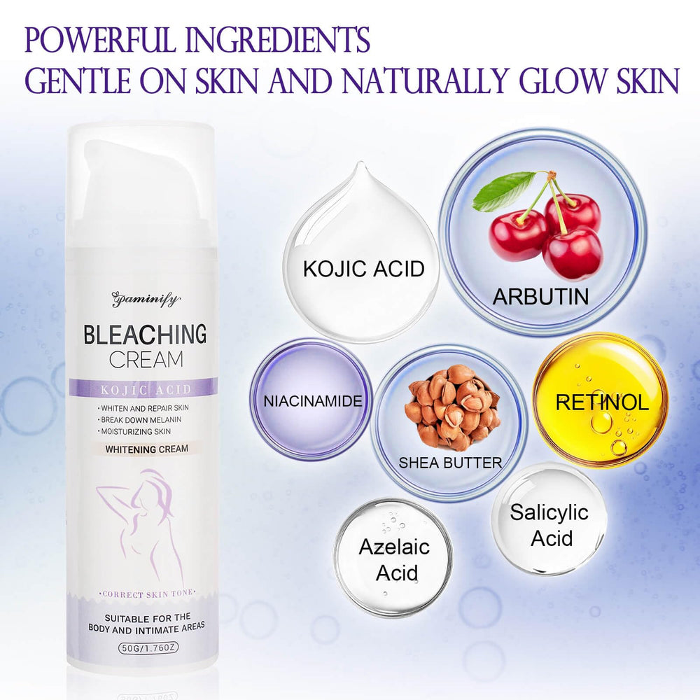 Paminify intimate bleaching cream inner-thighs improves uniform skin tone.