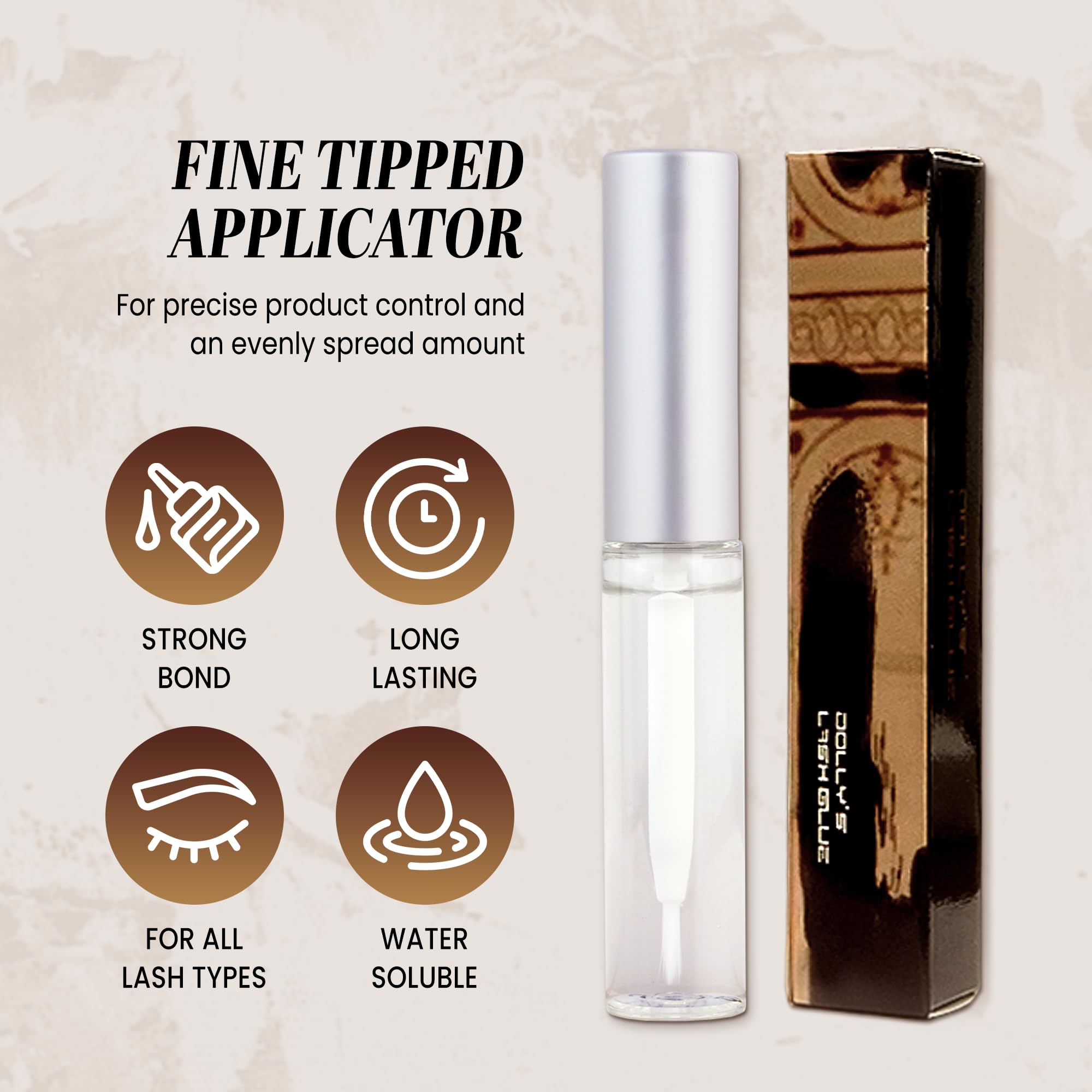 PANA Dolly's Lash glue applicator and foil for precise application
