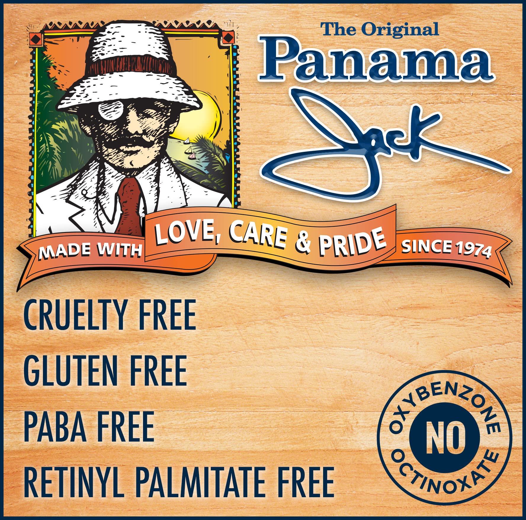Exotic oils blended in Panama Jack Amplifier Oil for tanning