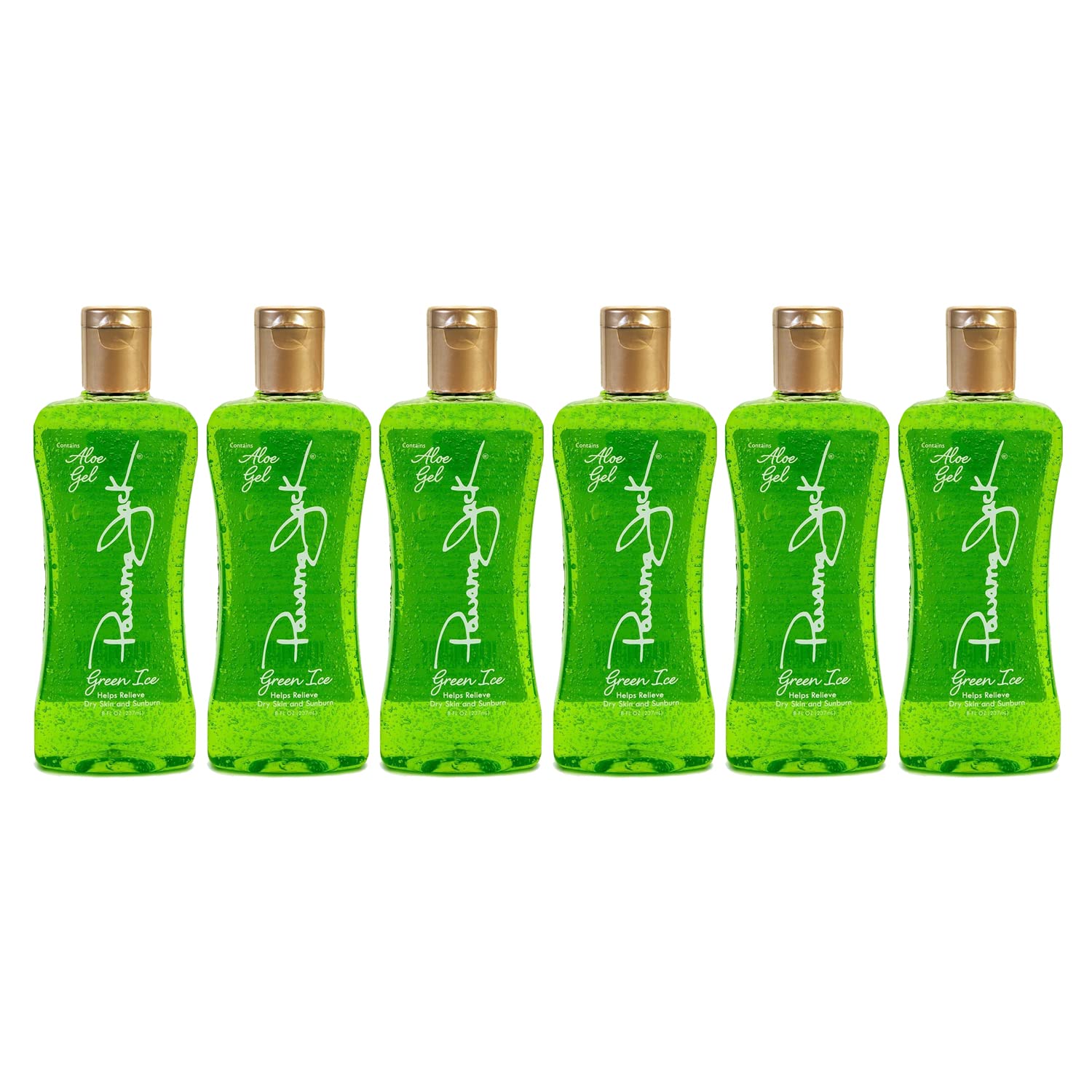 Panama Jack Green Ice Gel bottle with dispensing cap for easy after-sun use