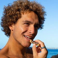 Panama Jack lip balm twist-up sticks with SPF 45 for convenient sun care.