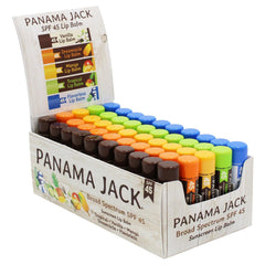 Panama Jack SPF 45 lip balm pack of 50 with four flavors and sun protection