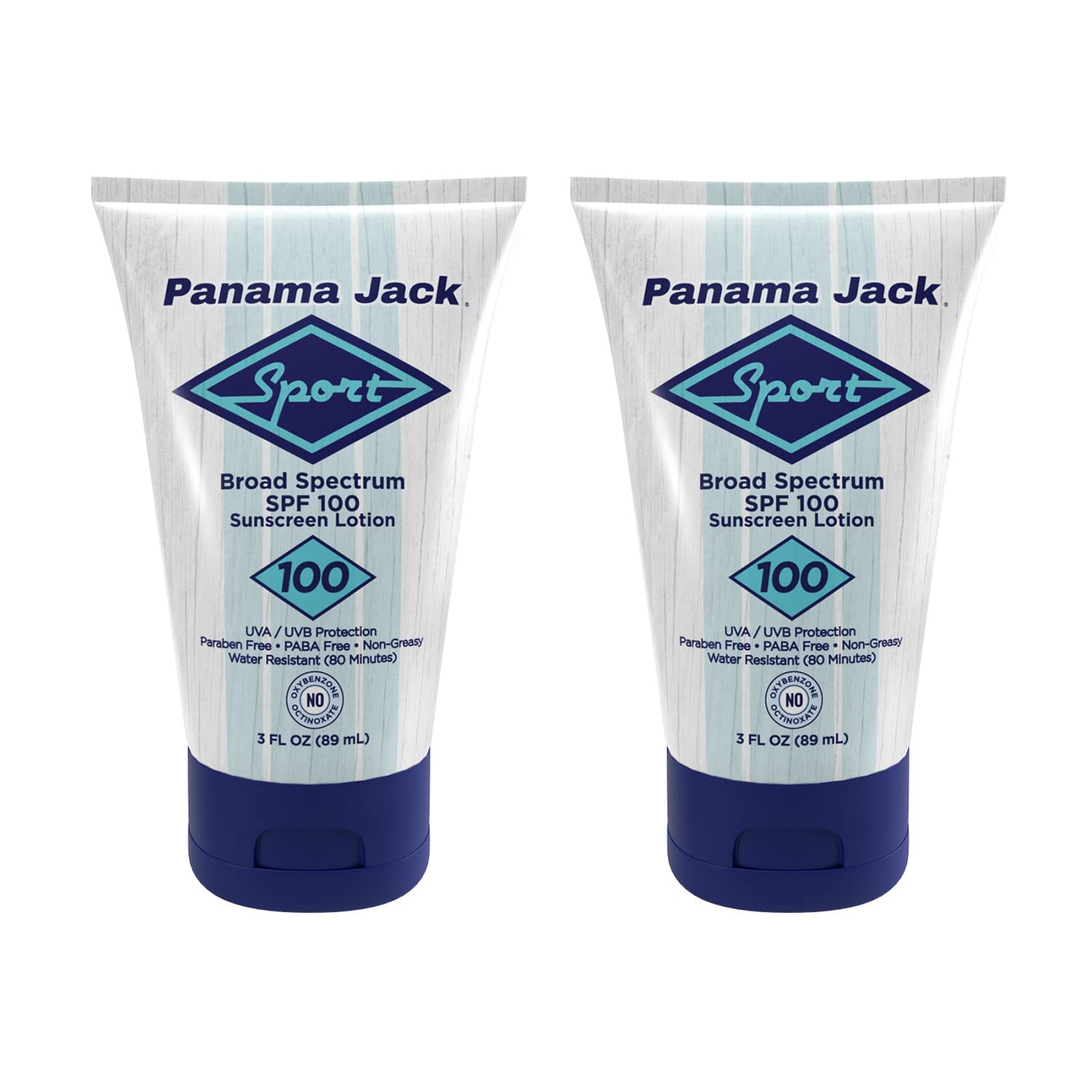Panama Jack Sport Sunscreen SPF100 bottle with easy flip cap for quick protection.
