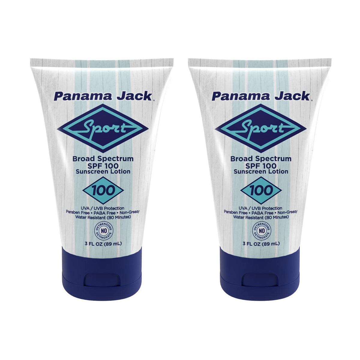 Panama Jack Sport Sunscreen SPF100 bottle with easy flip cap for quick protection.