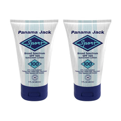 Panama Jack Sport Sunscreen SPF100 bottle with easy flip cap for quick protection.