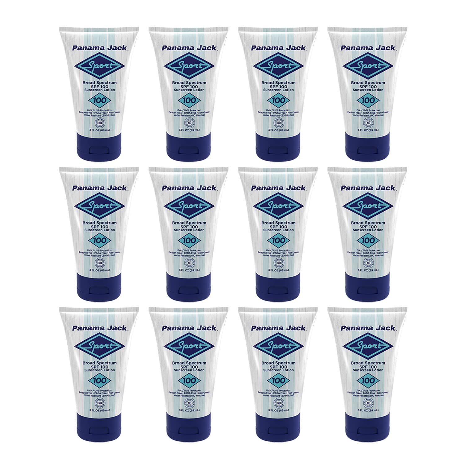 Panama Jack packaging shows gluten-free and paraben-free claims.