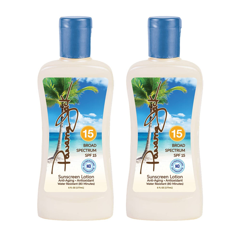 Panama Jack Sunscreen beach scene suggests carefree sun days with reliable protection.