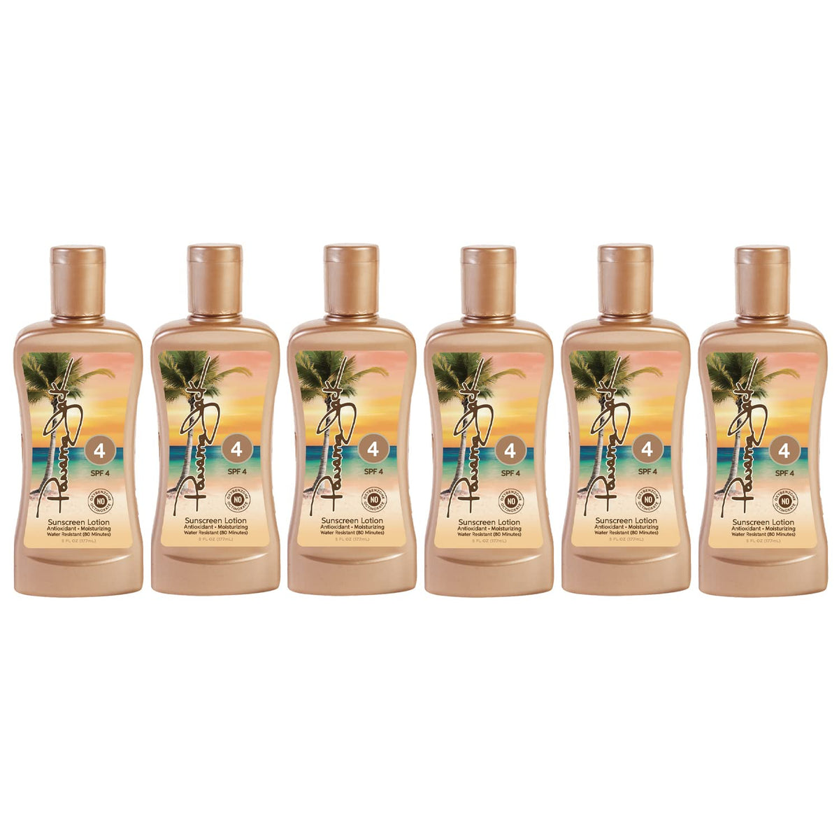 Panima Jack Sunscreen bottle front, compact 6 oz pack for travel tanning.